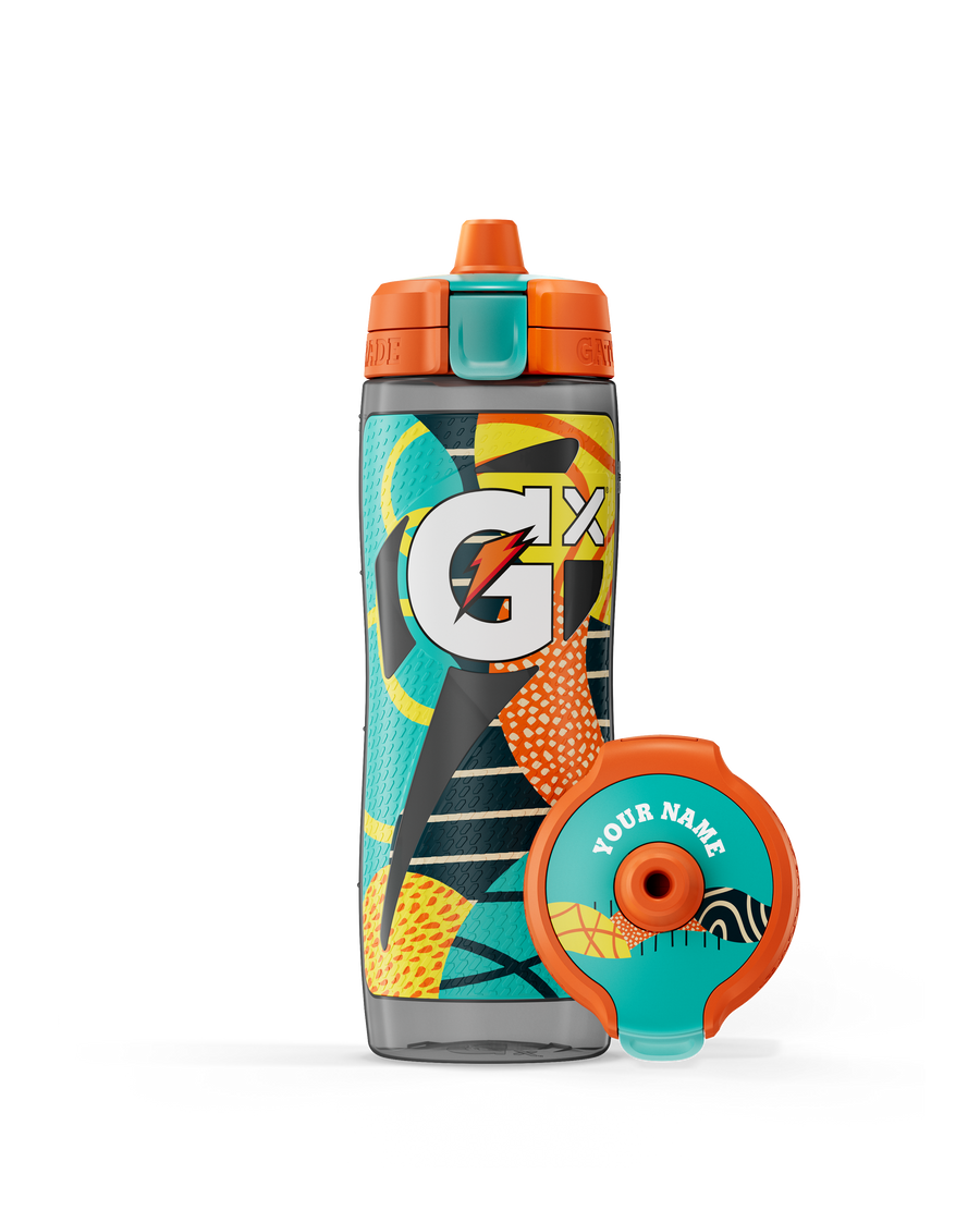 Gx Patterned Water Bottle - Shadow - Workout Carry
